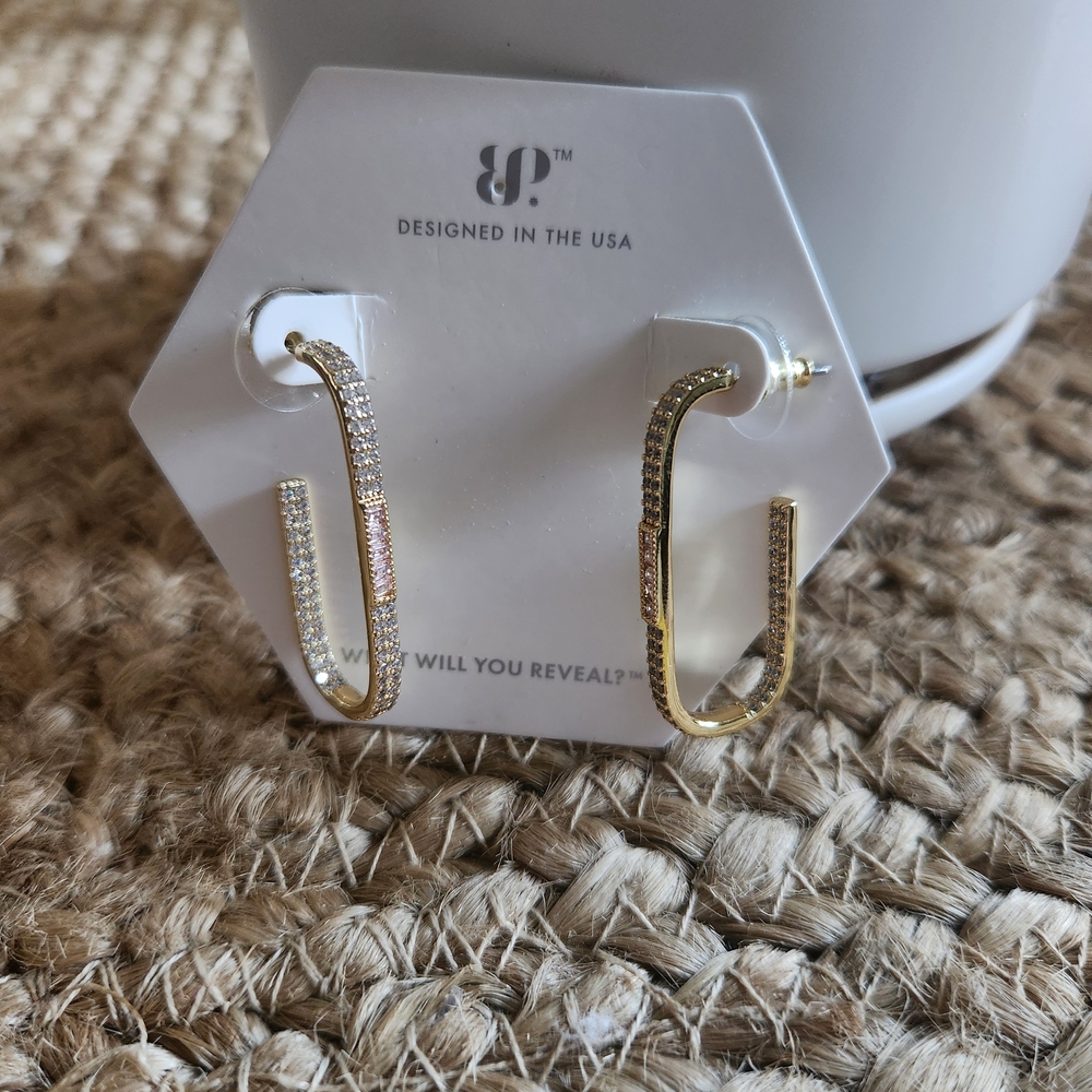 Bomb Party Gold Hoop Earrings